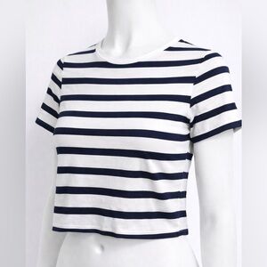 Active USA Navy and White Striped Tee
